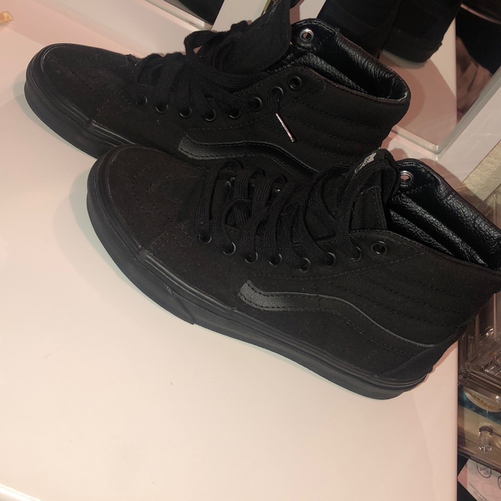 All Black high top vans